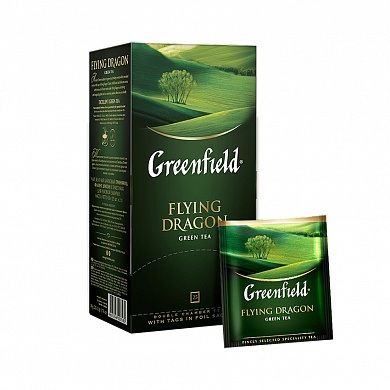 Чай Гринфилд зеленый Флаинг Драгон в пакетах, 25 шт