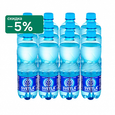 Вода SVETLA 12х0,5 л без газа, ПЭТ