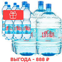 Набор щелочной воды «Карелия сияние озёр» и подарок