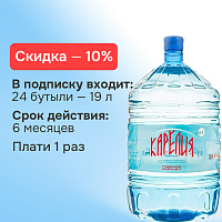 Подписка на щелочную воду «Карелия сияние озер-6» (24 бутыли)
