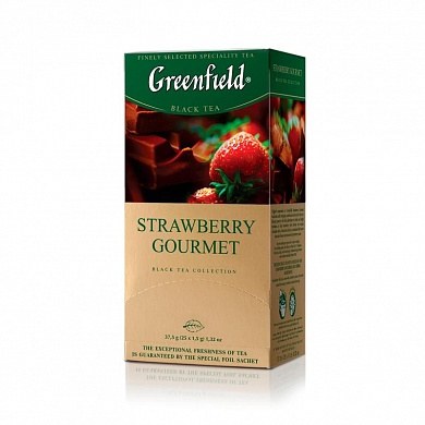 Чай Гринфилд черный Strawberry Gourmet 25шт