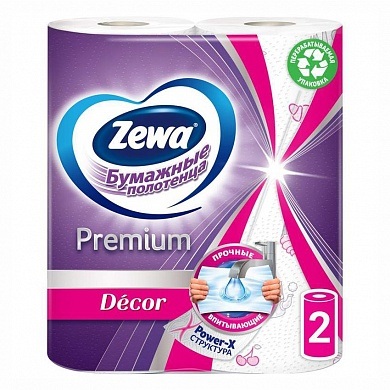 Кухонное бумажное полотенце ZEWA Premium (2шт/2сл)