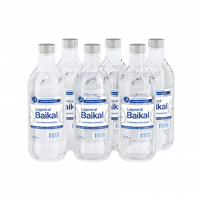 Вода Legend of Baikal, 6х0,75 л, газ стекло