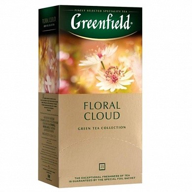 Чай Гринфилд зеленый Флорел Клауд в пакетах 25шт