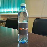 Брендированная вода №9 0,5 л, ПЭТ (этикетка круговая бумажная)