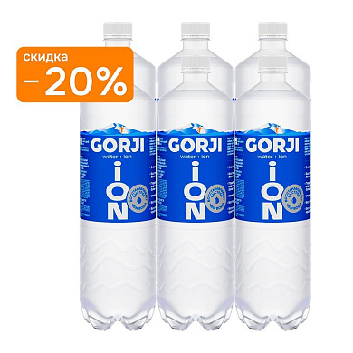 Вода с электролитами GORJI ION 6х1 л, без газа ПЭТ