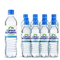 Вода минеральная «Горная вершина» 12х0,5 л без газа, ПЭТ