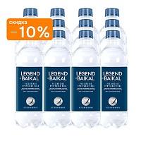 Вода глубинная кислородная Legend of Baikal 12х0,5 л, без газа ПЭТ