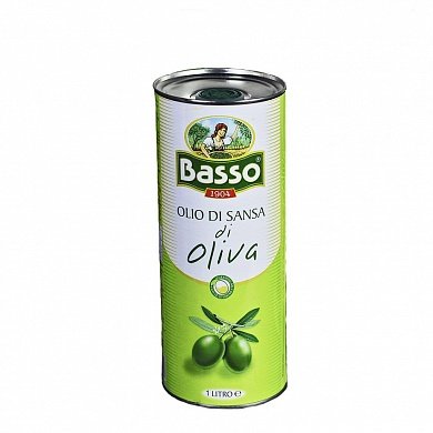 Масло Basso оливковое рафинированное 1л ж/б