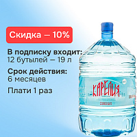 Подписка на щелочную воду «Карелия сияние озер-6» (12 бутылей)