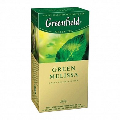 Чай Гринфилд зеленый Грин Мелисса в пакетах 25шт