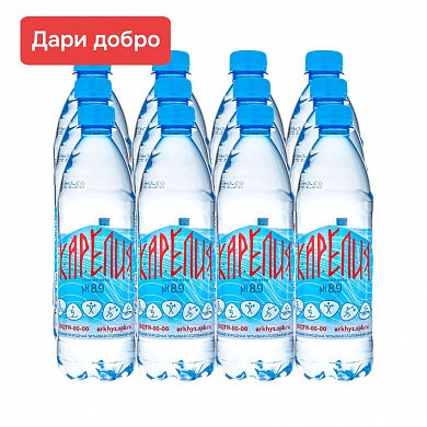 Дари добро Вода щелочная «Карелия сияние озер» 12х0,5 л, без газа ПЭТ
