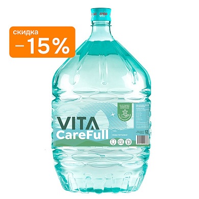 Вода VITA CareFull 19 л, одноразовая тара