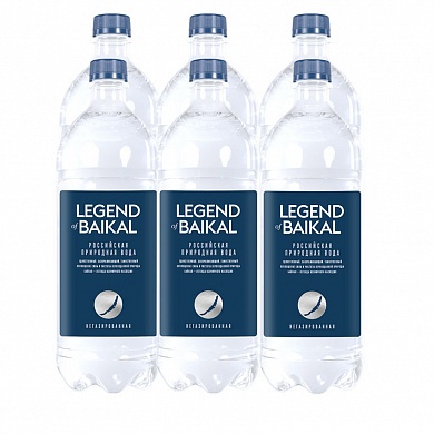 Вода глубинная кислородная Legend of Baikal 6х1 л, без газа ПЭТ
