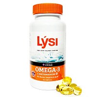 LYSI «Омега-3» с витамином D, 60 шт.
