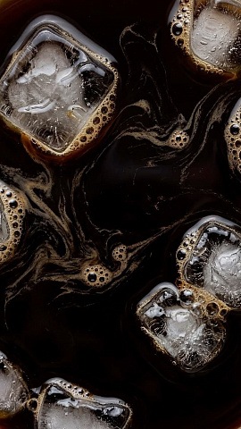 Холодный кофе на минеральной воде