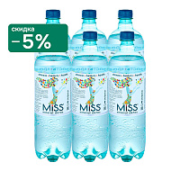 Вода MISS MINERAL DETOX 6х1 л, газ, ПЭТ
